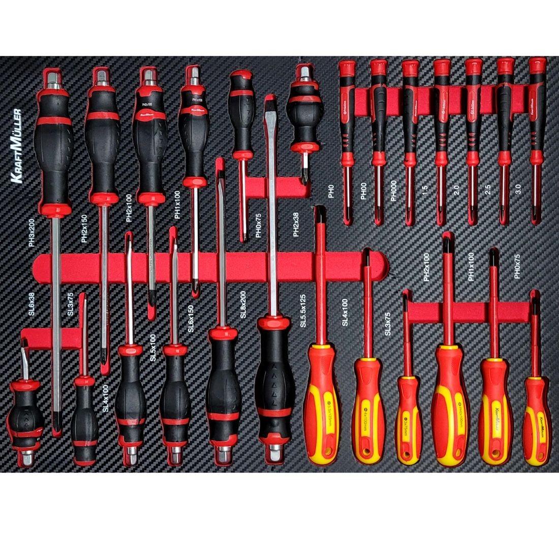 Servante d’atelier 6 tiroirs / 4 outillés Red